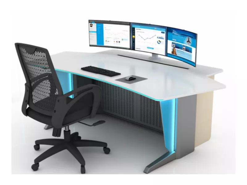 Consola de monitoreo de un solo asiento